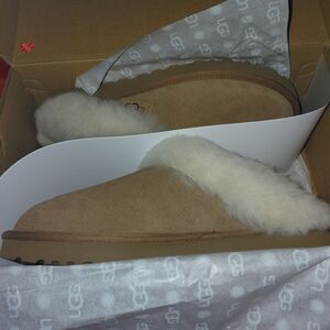 UGG Tan Suede Cluggette Slippers